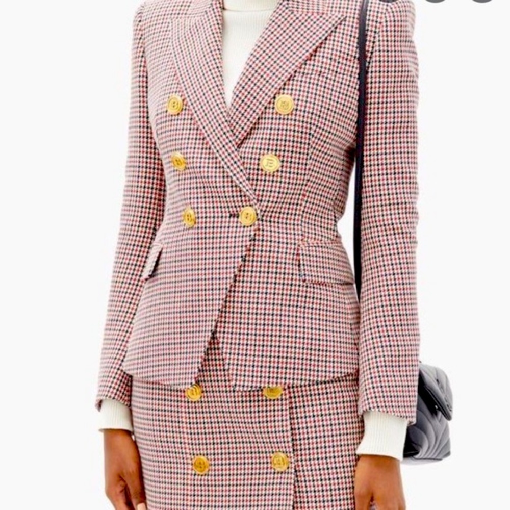 NWT Balmain Houndstooth Mini Skirt